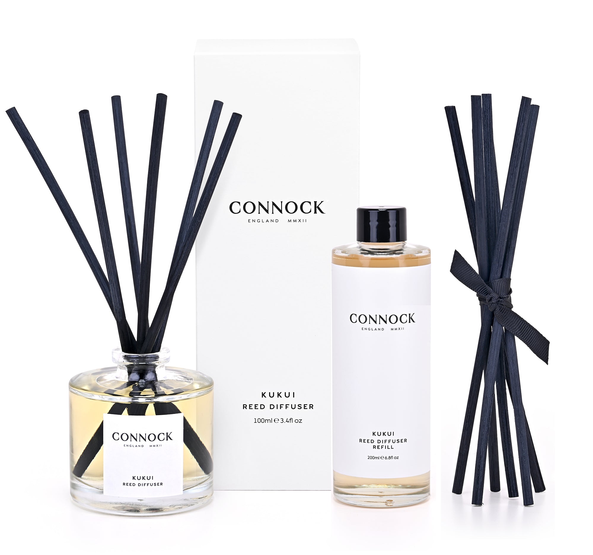 Duo Diffuser Kukui Reed Diffuser & Refill Duo – Warm, Tropical Home Fragrance Set ...